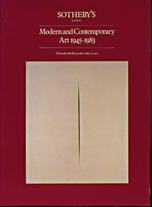 Seller image for Sothebys 1983 Modern & Contemporary Art for sale by thecatalogstarcom Ltd