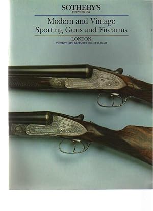 Sothebys 1986 Modern & Vintage Sporting Guns & Firearms