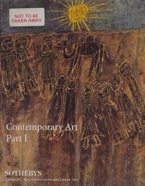 Seller image for Sothebys November 1995 Contemporary Art Part I for sale by thecatalogstarcom Ltd