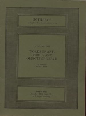 Sothebys 1981 Works of Art, Ivories and Objects of Vertu
