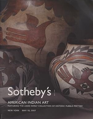 Sothebys May 2007 American Indian Art inc Leede Family Collection Pueblo Pottery