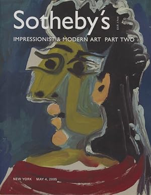 Seller image for Sothebys May 2005 Impressionist & Modern Art Part Two for sale by thecatalogstarcom Ltd