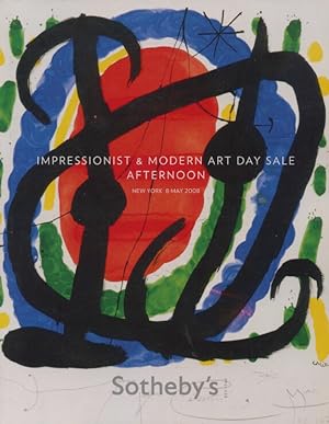 Seller image for Sothebys May 2008 Impressionist & Modern Art Day Sale Afternoon for sale by thecatalogstarcom Ltd
