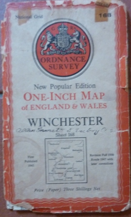 Ordnance Survey Map : Winchester Sheet 168 New Popular Edition One Inch Map Of England & Wales (1...