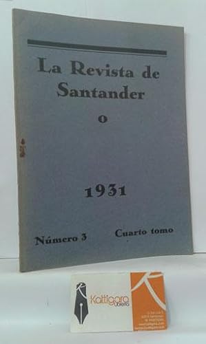 Bild des Verkufers fr LA REVISTA DE SANTANDER 1931. NMERO 3. CUARTO TOMO. zum Verkauf von Librera Kattigara