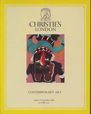 Seller image for Christies December 1985 Contemporary Art for sale by thecatalogstarcom Ltd