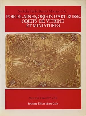 Sothebys May 1977 Porcelain, Russian Art, Objecs of Vertu, Miniatures