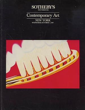 Seller image for Sothebys October 1987 Contemporary Art for sale by thecatalogstarcom Ltd