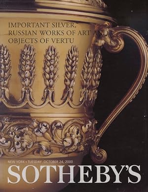 Sothebys October 2000 Important Silver, Russian Works of Art & Objects of Vertu