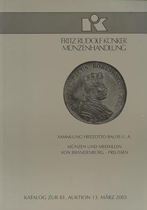 Kunker March 2003 Fritzotto Bauss Collection Coins & Medals Brandenburg-Preussen