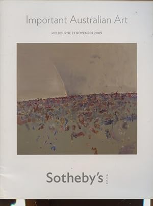 Sothebys November 2009 Important Australian Art