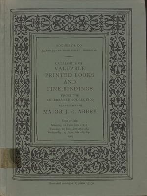 Sothebys June 1965 Valuable Printed Books & Fine Bindings Collection Major Abbey