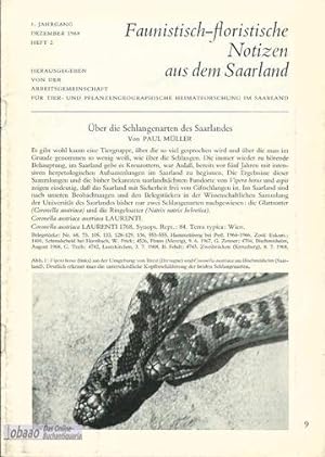 Faunistisch-floristische Notizen aus dem Saarland 1. Jahrgang Dezember 1968 Heft 2
