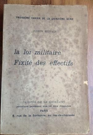Seller image for La loi militaire, fixit des effectifs for sale by Librairie des Possibles