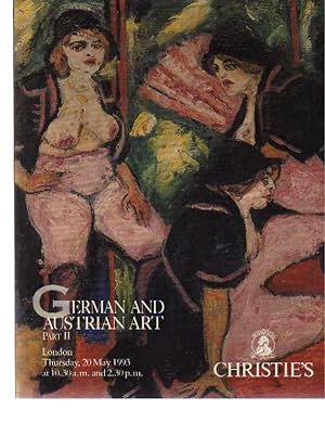Seller image for Christies 1993 German & Austrian Art for sale by thecatalogstarcom Ltd