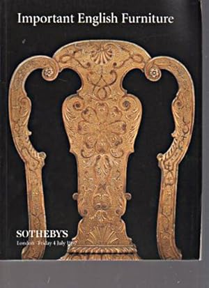 Sothebys 1997 Important English Furniture