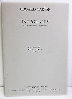 Immagine del venditore per Integrales, for 11 Wind Instruments and Percussion. venduto da Veery Books