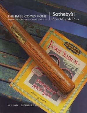 Sothebys 2004 Babe Comes Home Important Baseball Memorabilia