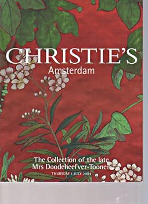 Christies 2004 Mrs Doodeheefver- Toonen Collection