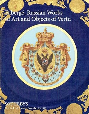 Sothebys December 1996 Faberge, Russian Works of Art & Object of Vertu
