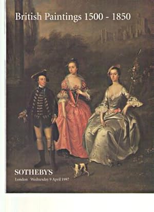 Seller image for Sothebys April 1997 British Paintings 1500 - 1850 for sale by thecatalogstarcom Ltd