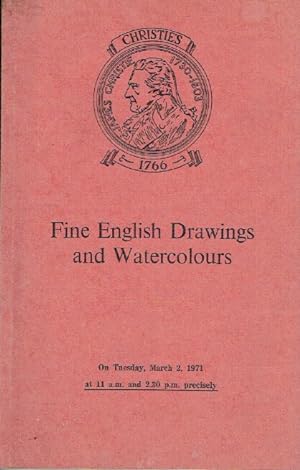 Christies March 1971 Fine English Drawings and Watercolours
