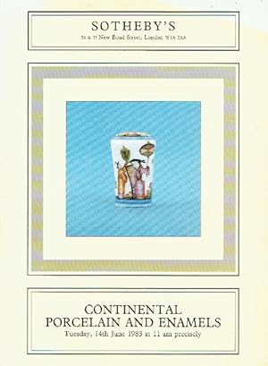 Sothebys June 1983 Continental, Porcelain & Enamels