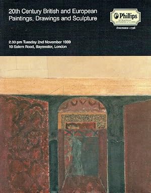 Seller image for Phillips November 1999 20th C British & European Paintings and Sculpture for sale by thecatalogstarcom Ltd