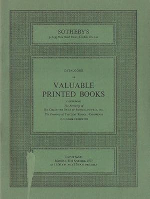 Sothebys October 1977 Valuable Printed Books