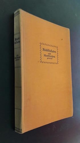 Bild des Verkufers fr Bnkelballaden auch Moritaten genannt zum Verkauf von Araki Antiquariat Georg Dehn