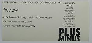 Imagen del vendedor de Plus Minus: International Workgroup for Constructive Art (Preview invitation card) a la venta por William Allen Word & Image