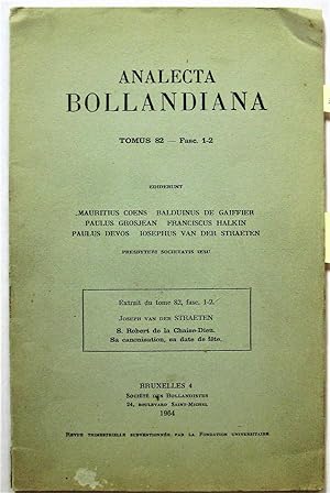 Seller image for Analecta Bollandiana. Tomus 82-Fasc. 1-2. for sale by Ken Jackson