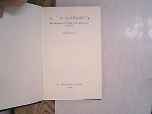Seller image for Sentiment and Sociability: The Language of Feeling in the Eighteenth Century. for sale by Antiquariat Bookfarm