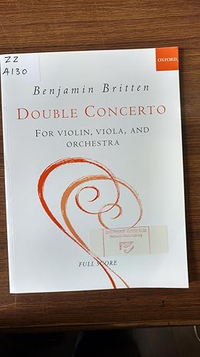 Image du vendeur pour Double Concerto for violin, viola and orchestra: Full Score. mis en vente par Sappho Books