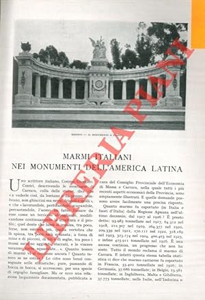 Marmi italiani nei monumenti dell'America Latina.