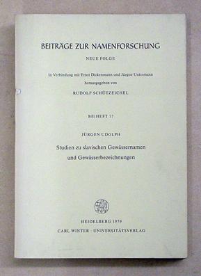 Immagine del venditore per Studien zu slavischen Gewssernamen und Gewsserbezeichnungen. venduto da antiquariat peter petrej - Bibliopolium AG