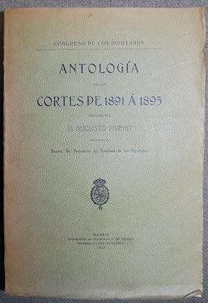 Imagen del vendedor de ANTOLOGIA DE LAS CORTES DE 1891 A 1895. Congreso de los Diputados a la venta por Fbula Libros (Librera Jimnez-Bravo)