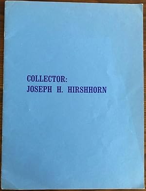 Collector: Joseph H. Hirshhorn (inscribed)