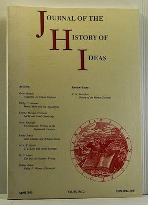 Imagen del vendedor de Journal of the History of Ideas, Volume 54, Number 2 (April 1993) a la venta por Cat's Cradle Books