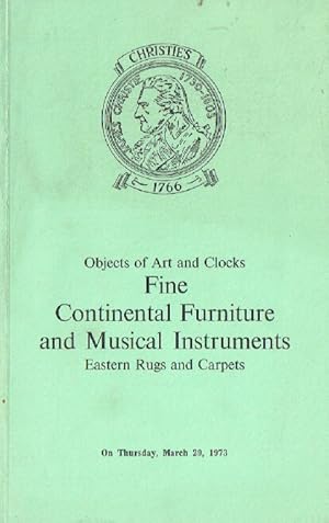 Christies March 1973 Fine Continental Furniture & Musical Instruments