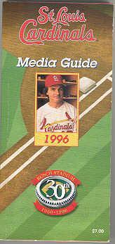 St. Louis Cardinals 1996 Media Guide