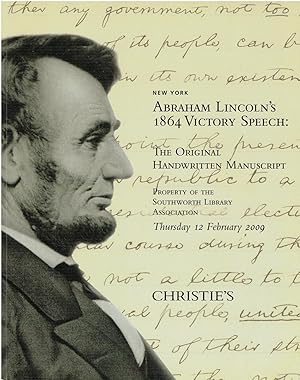 Abraham Lincoln's 1864 Victory Speech - The Original Handwritten Manuscript - Property of the Sou...
