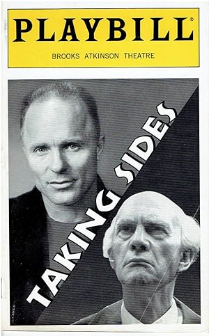 Playbill for "Taking Sides" - Written by Ronald Harwood, starring Ed Harris and Daniel Massey