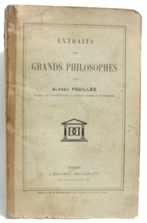 Image du vendeur pour Extraits des grands philosophes mis en vente par crealivres