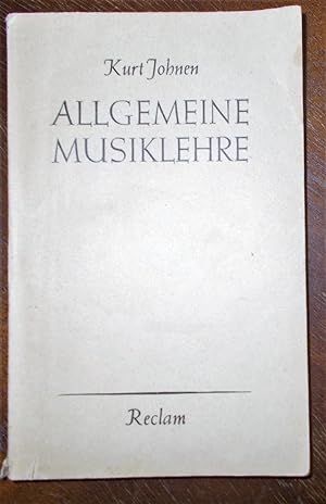 Immagine del venditore per Allgemeine Musiklehre, Mit zahlreichen Notenbeispielen venduto da Buchstube Tiffany