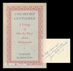Seller image for Unearthly Gentleman : a Trilogy of One Act Plays about Shakespeare for sale by MW Books Ltd.