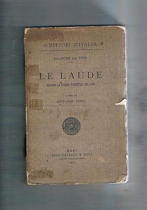 Bild des Verkufers fr Le Laude secondo la stampa fiorentina del 1490, a cura di Giovanni Ferri. zum Verkauf von Libreria Gull
