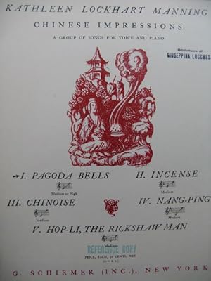 Image du vendeur pour LOCKHART MANNING kathleen Pogoda Bells Chant Piano 1931 mis en vente par partitions-anciennes