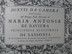 MARTINI Giambattista Duetti da Camera Chant Basse 1972