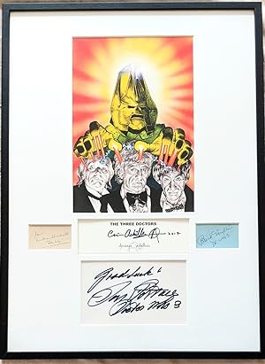 William Hartnell Patrick Troughton Jon Pertwee Autograph Doctor Who Framed Artwork Signed Christo...